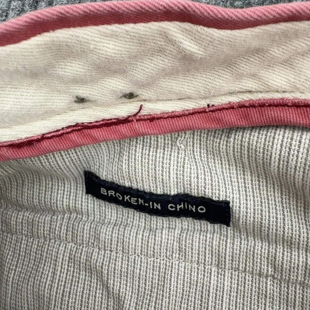J Crew Pants Mens 34 Pink Cotton Broken In Chino Casual Classic Style Preppy
